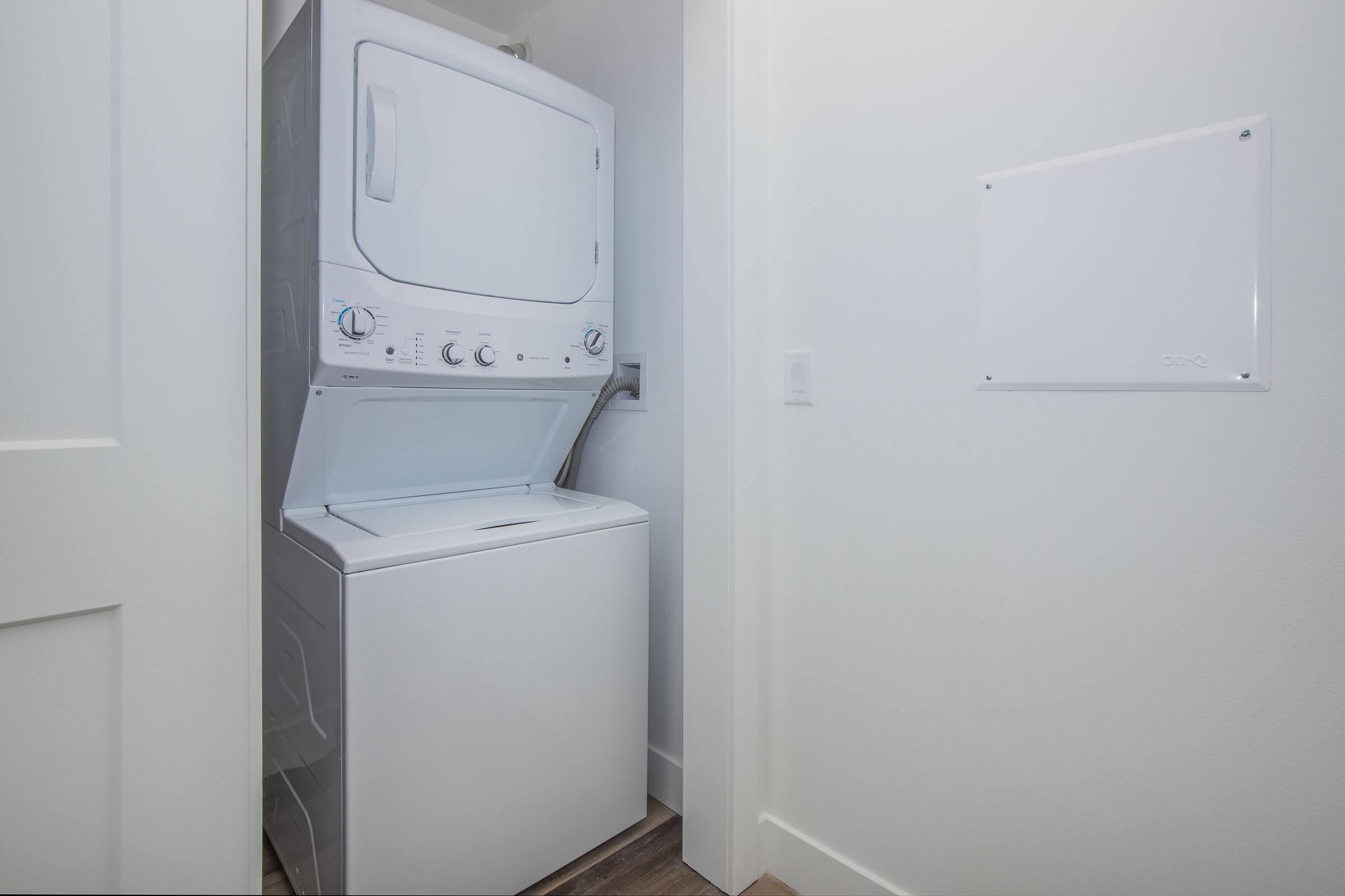 a refrigerator in a small room