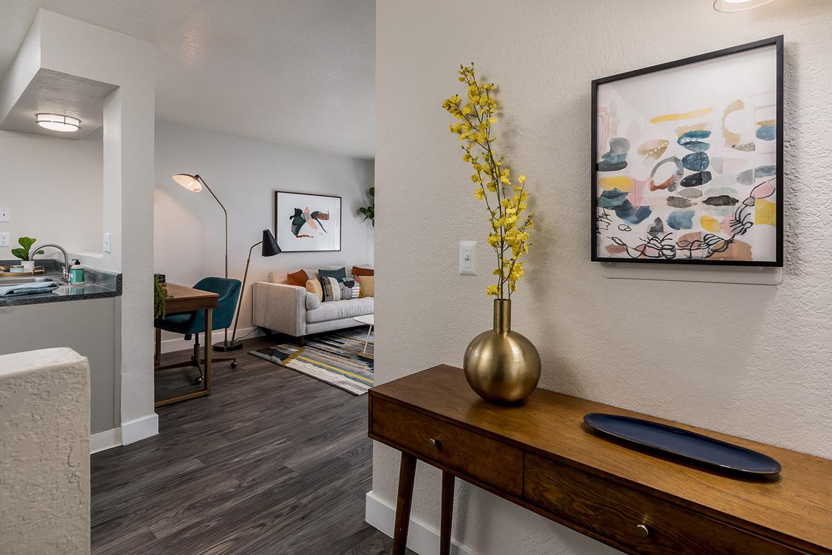 Entry with wood-style flooring - Elevate Apartments - Tucson - Arizona
