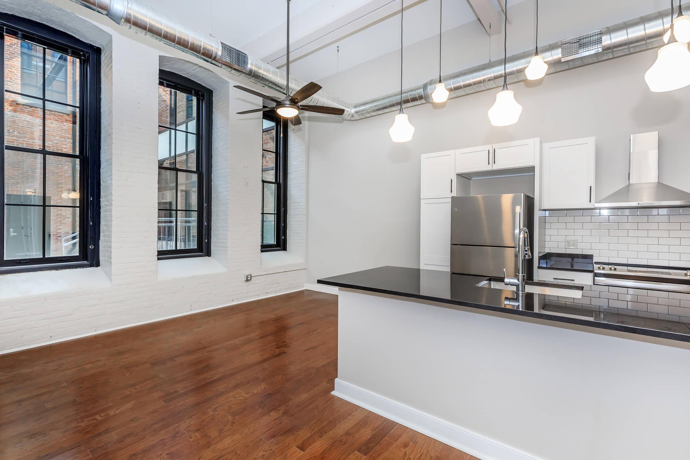 a view of a kitchen