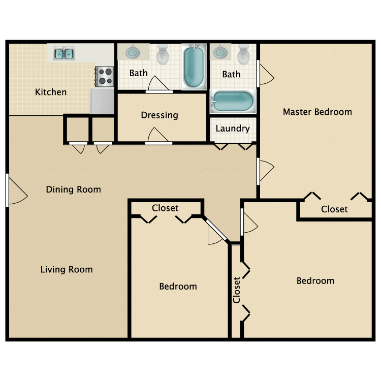 Floor plan image of The Oak/The Flint