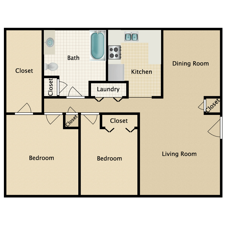 Floor plan image of The Pine/The Reed