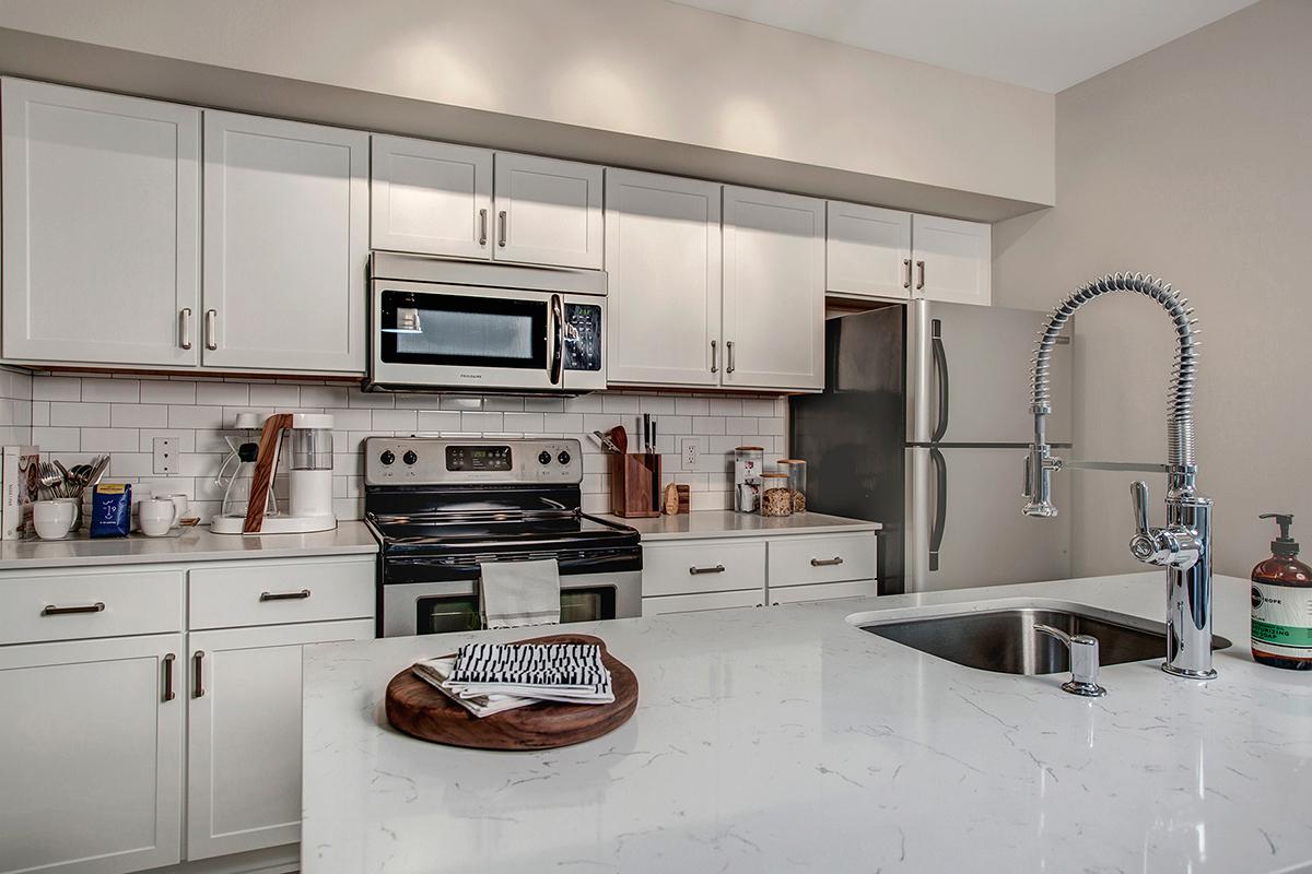 STAINLESS STEEL APPLIANCES AND GRANITE COUNTERTOPS