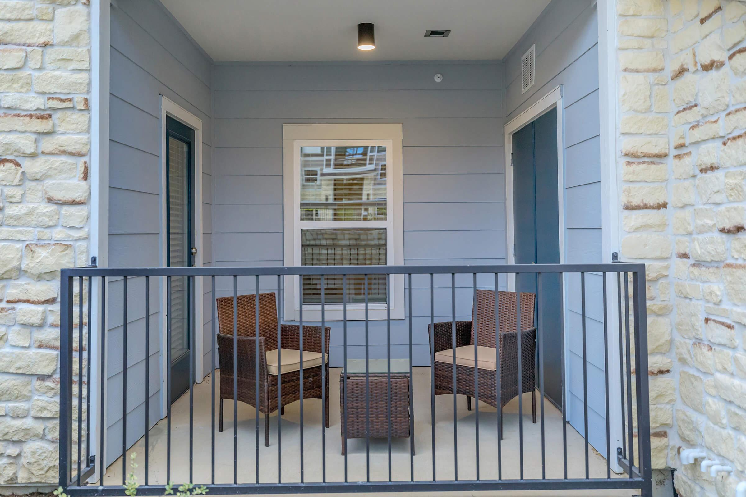 a room with a wooden fence