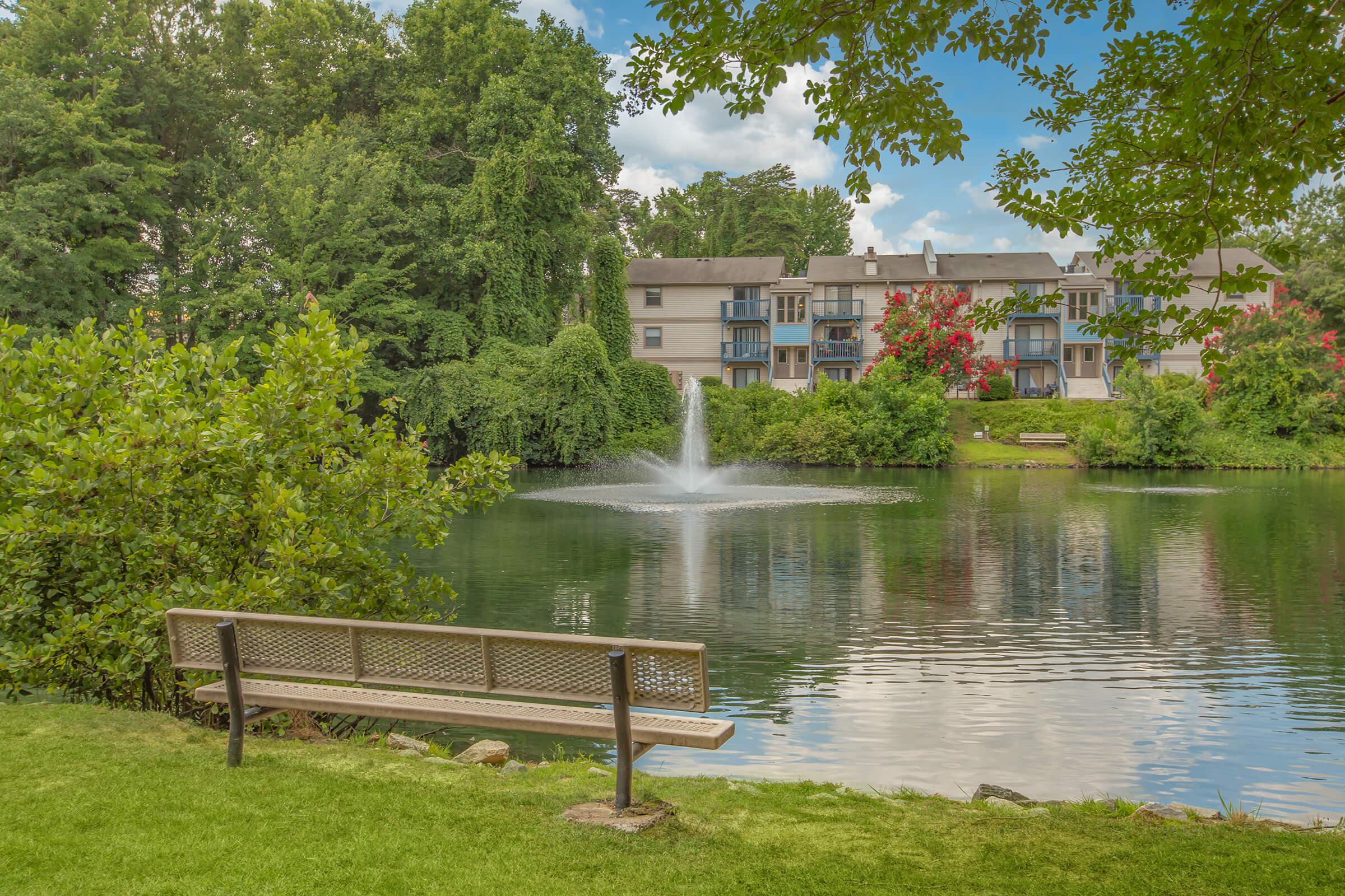 Five Stocked Lakes and New Fishing Deck - Edgewater Village Apartments - Greensboro - North Carolina
