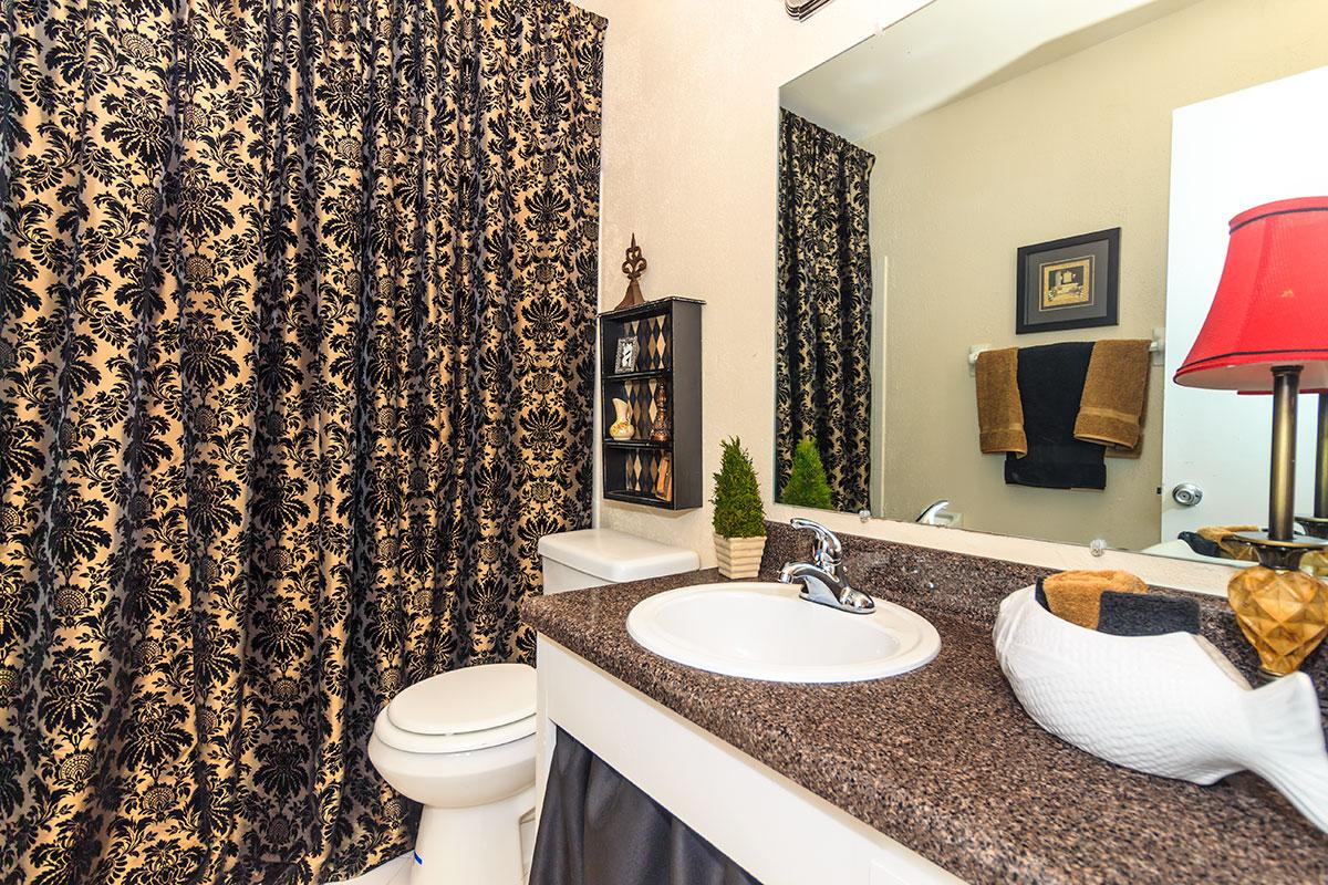 Modern Bathroom Here at The Washington at Colony House in Murfreesboro, Tennessee