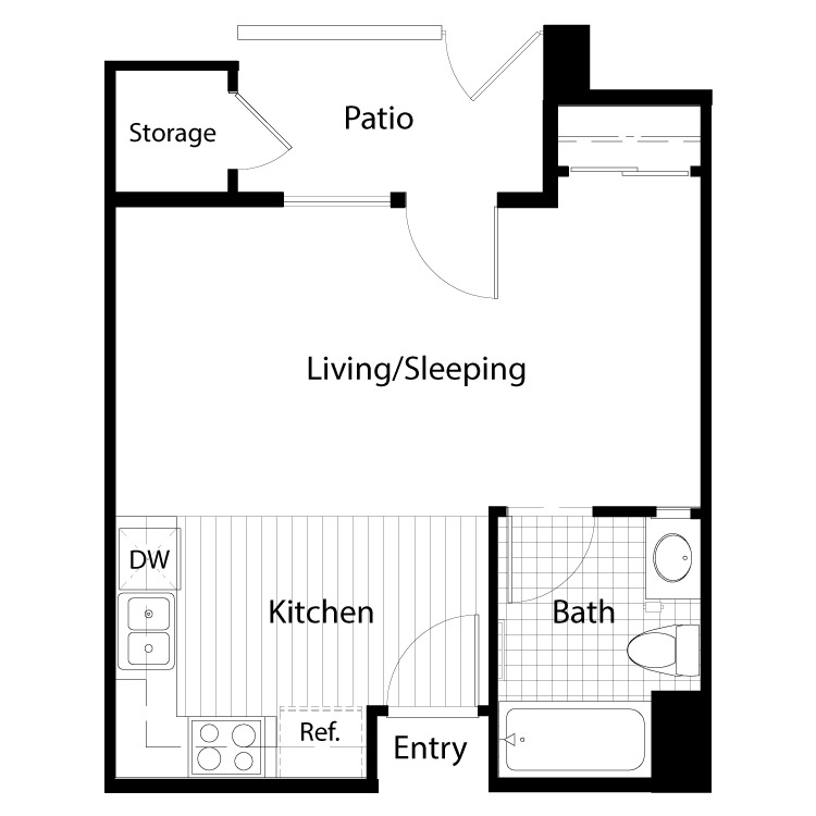 Floor plan image of Studio