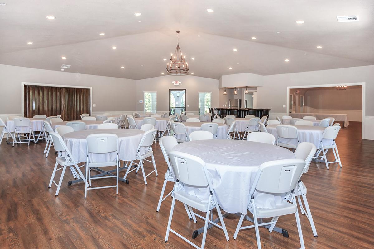 The banquet room at Crystal Tree provides lots of seating for guests