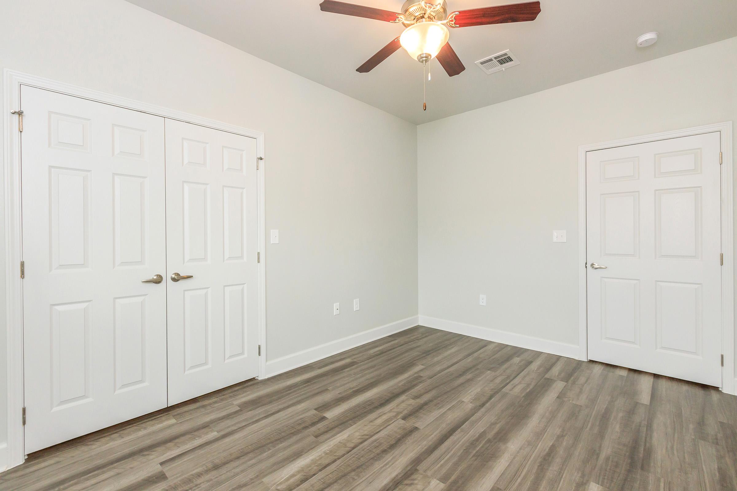 a room with a wood floor