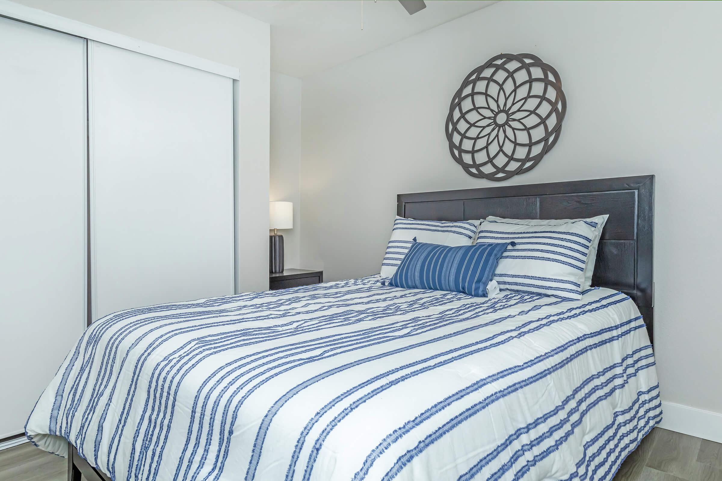 Two BR Luxury Apartments in Phoenix AZ - Tides on 71st - Bedroom with Closet and White Walls