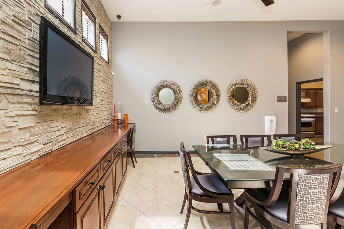 Gather around the table in our clubhouse