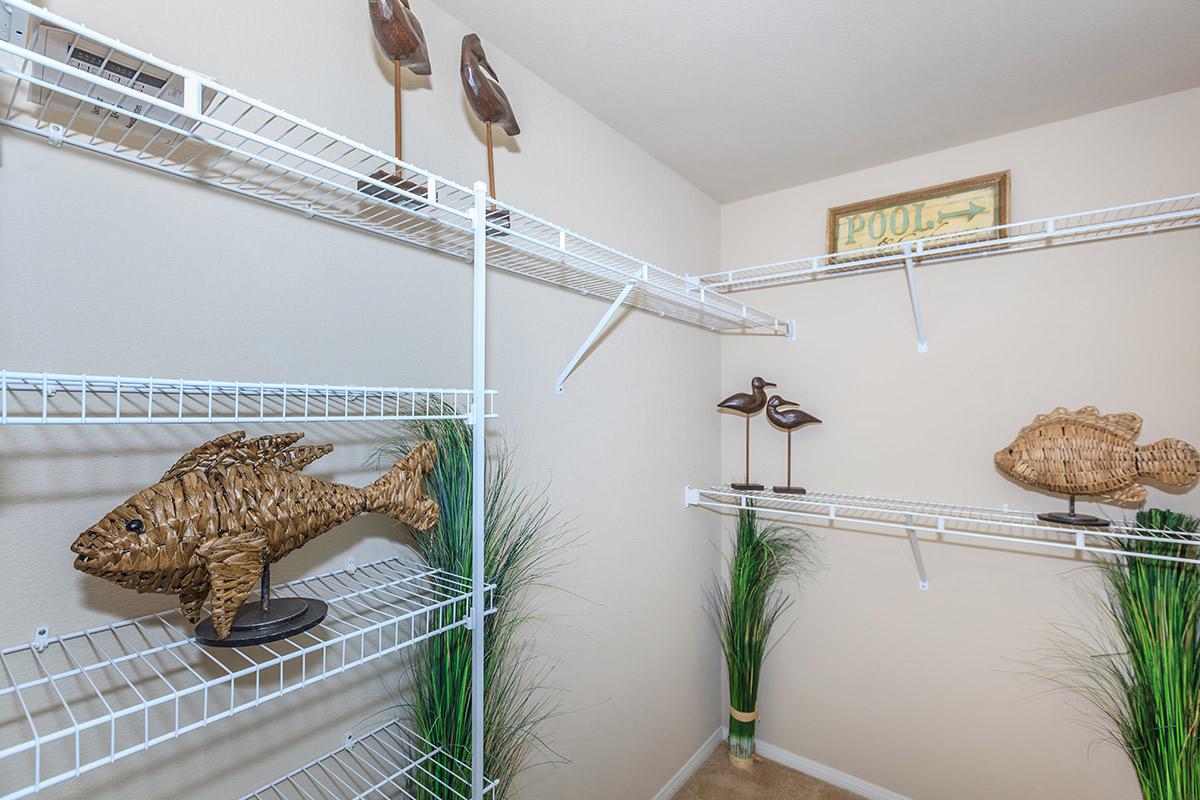 Spacious walk in closets at The Palladium Apartments in Las Vegas, Nevada