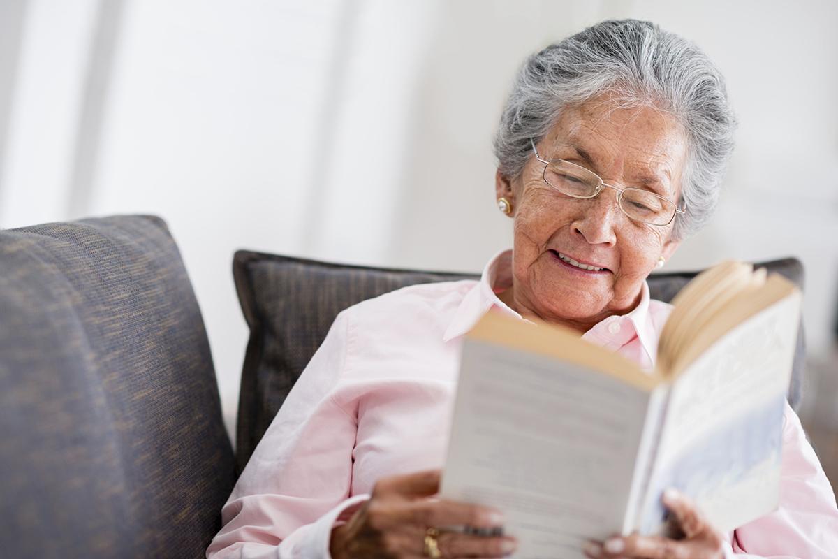 a man reading a book