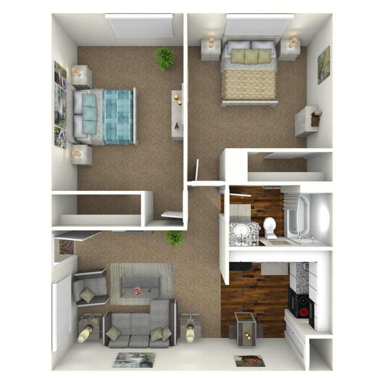 Floor plan image of Two Bedroom