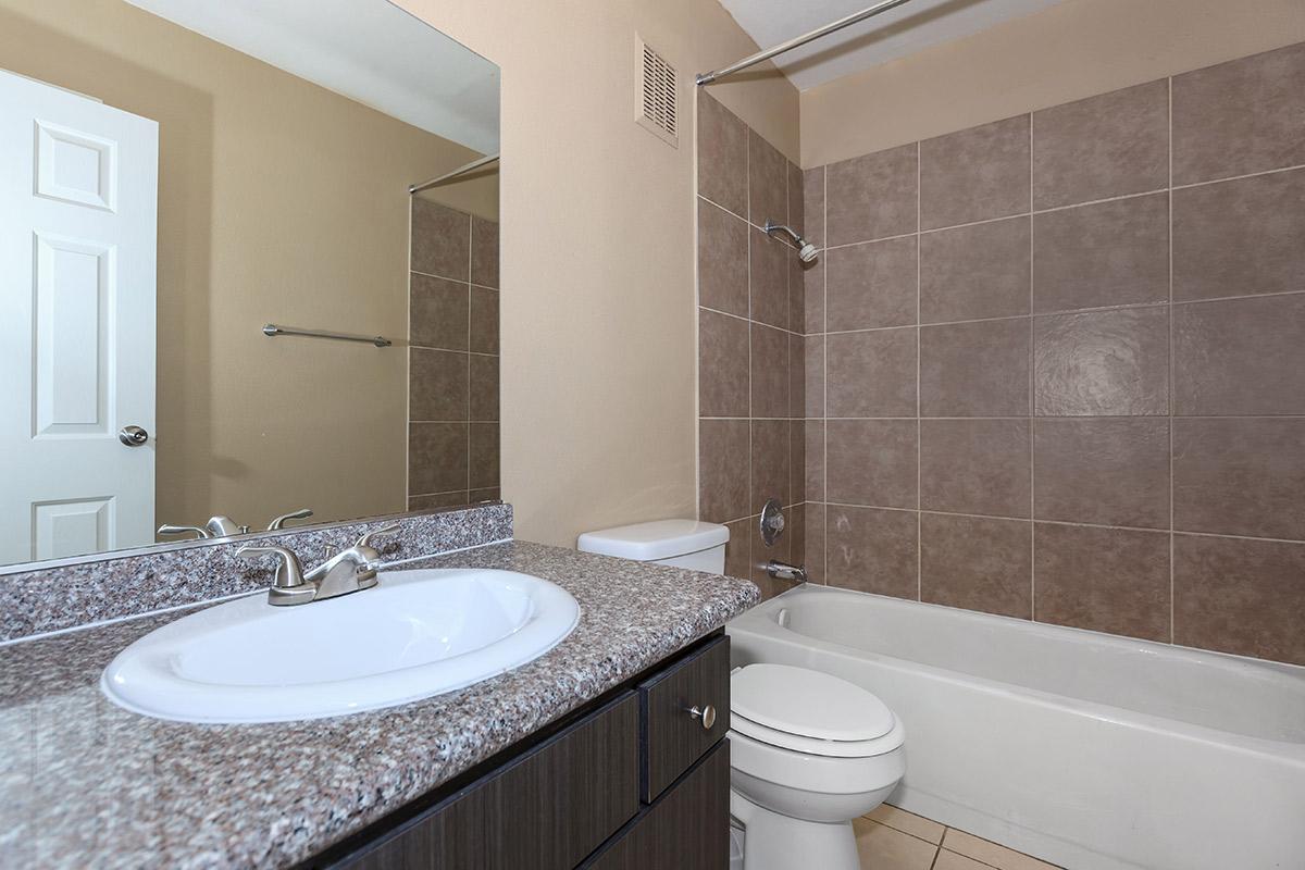 UPGRADED WASHROOM AT WOODHAVEN APARTMENTS IN LAS VEGAS