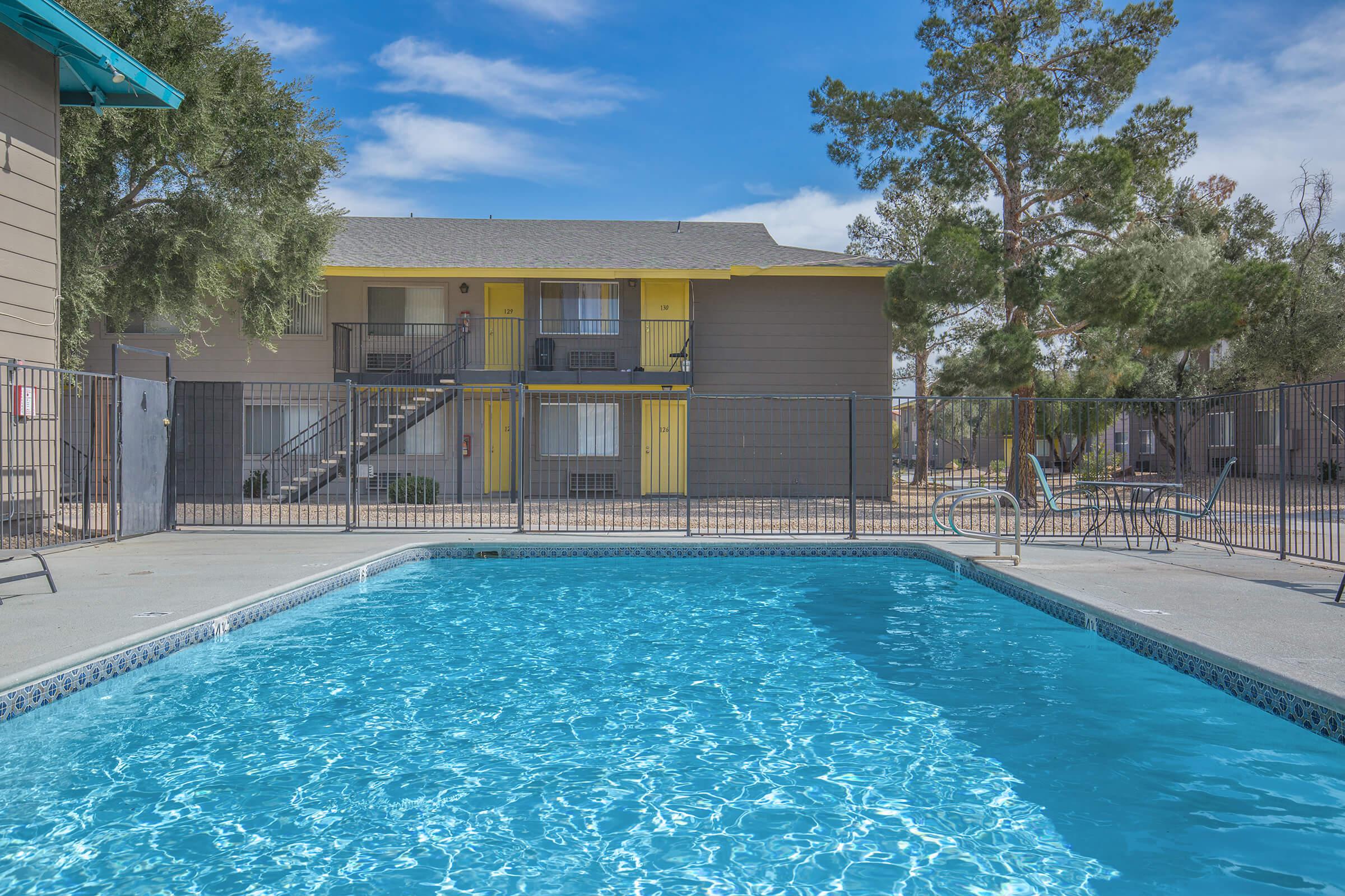 Shimmering Swimming Pool at Woodhaven Apartments in Las Vegas, Nevada