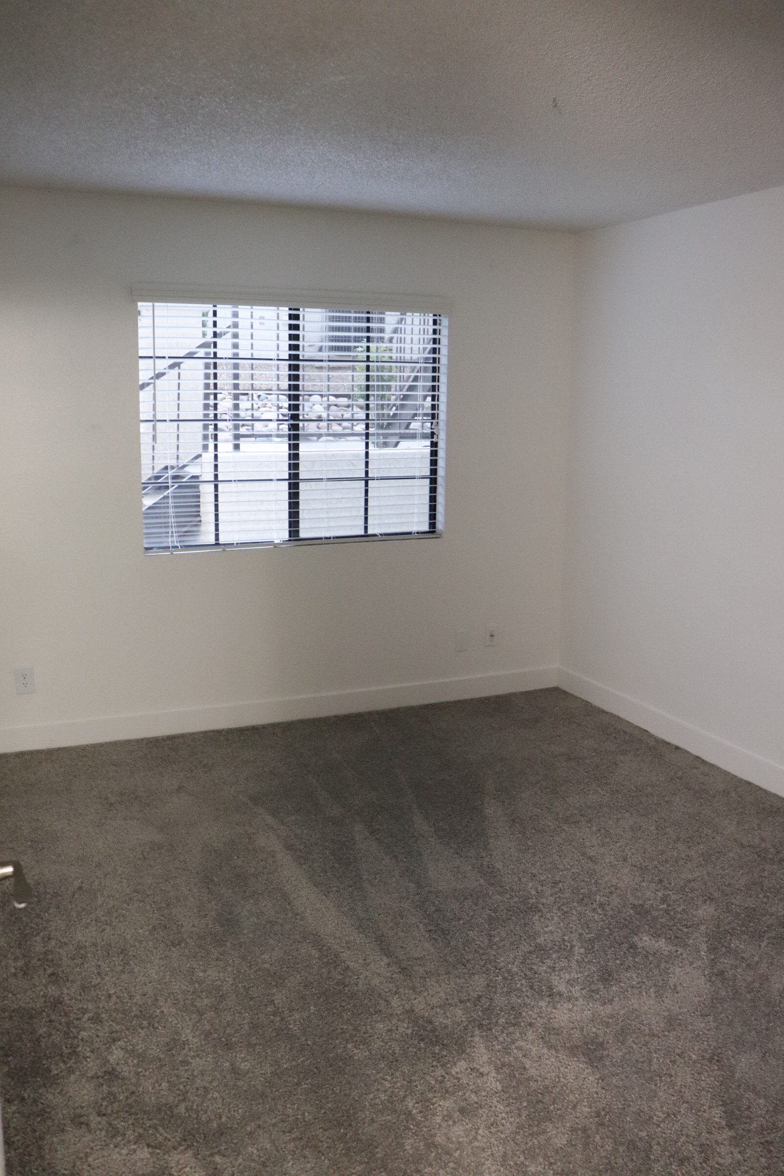 a room with white walls