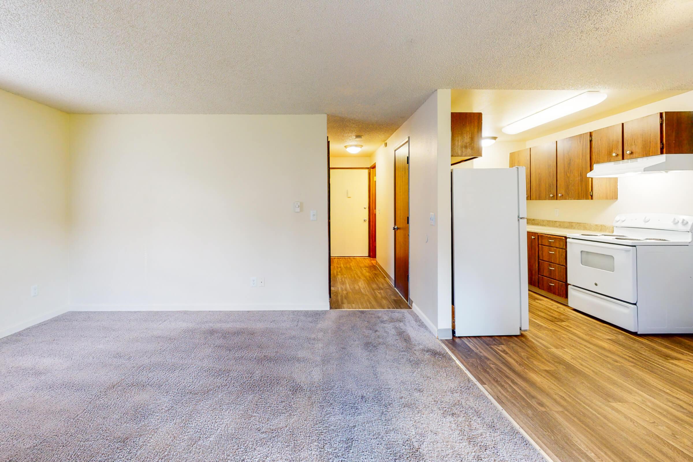 a room with a wood floor