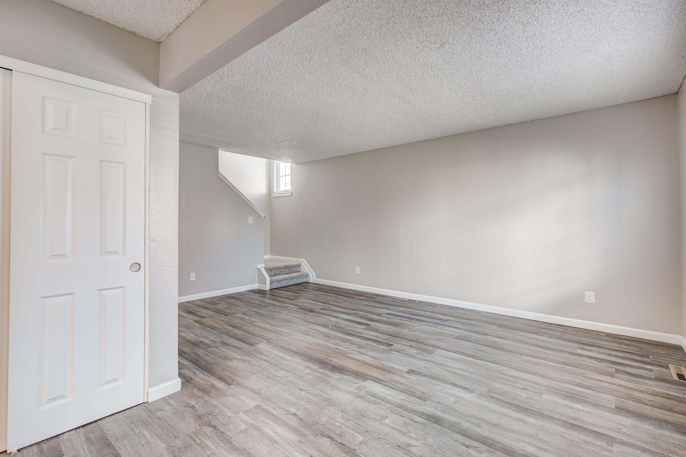 a room with a wooden floor