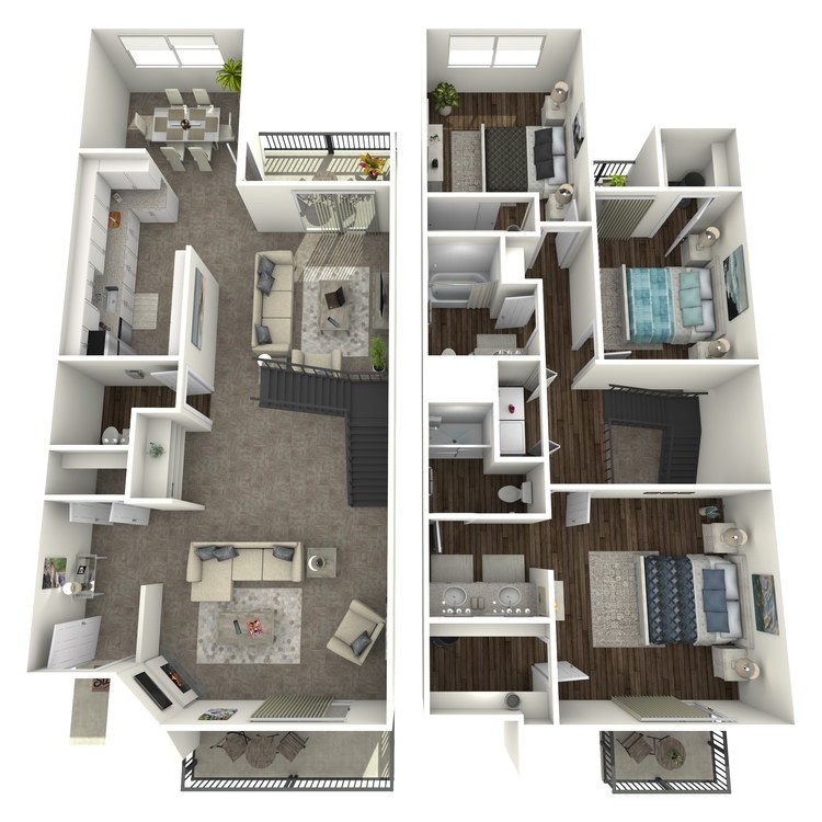 Floor plan image of 3 Bed 2.5 Bath - Classic