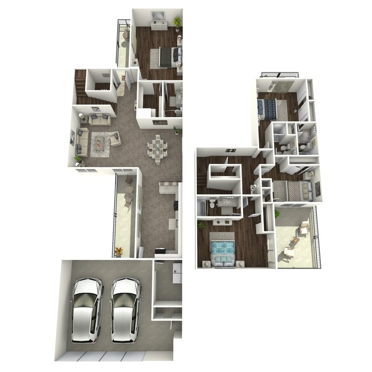 Floor plan image of 4 Bed 4.5 Bath - Renovated