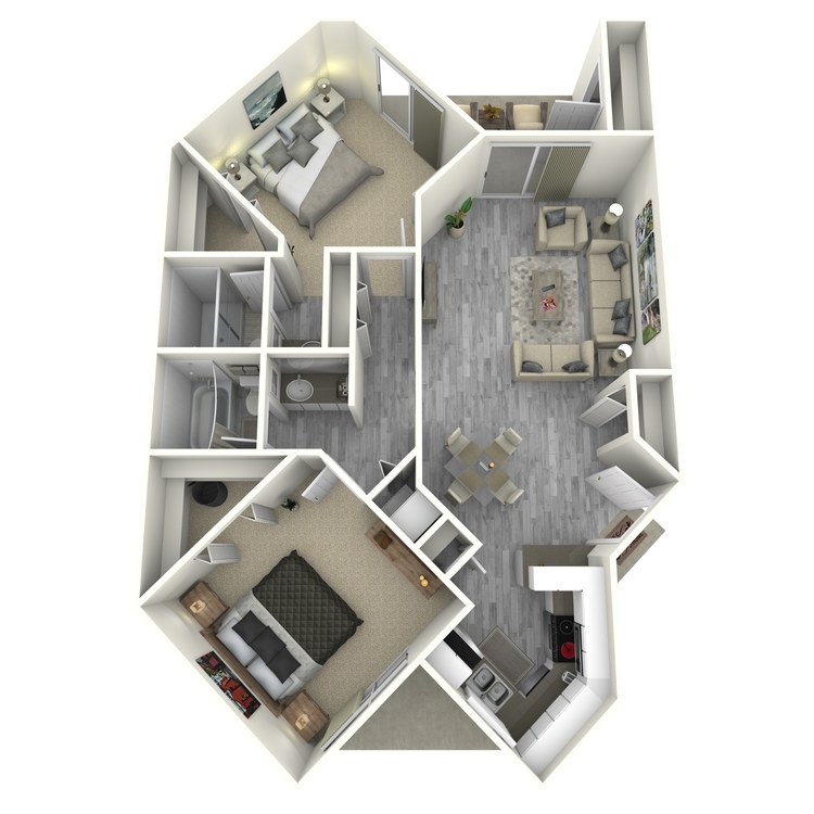 Floor plan image of Two Bedroom