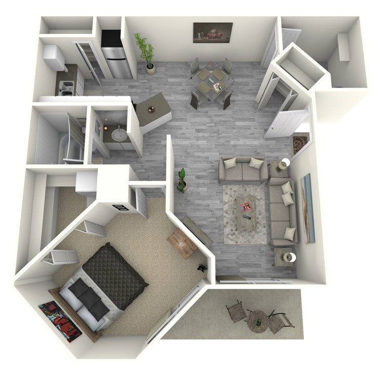 Floor plan image of One Bedroom