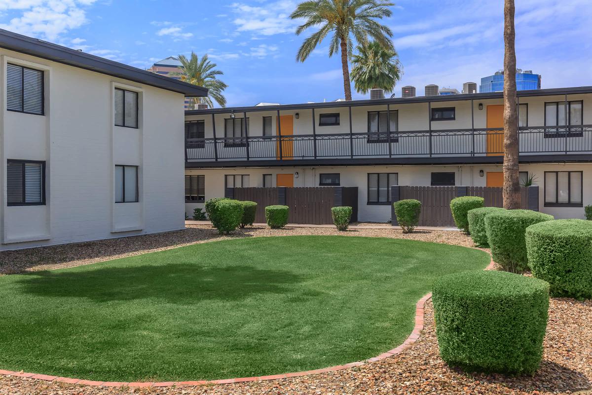 Beautiful landscaped apartment living at The Wexler.