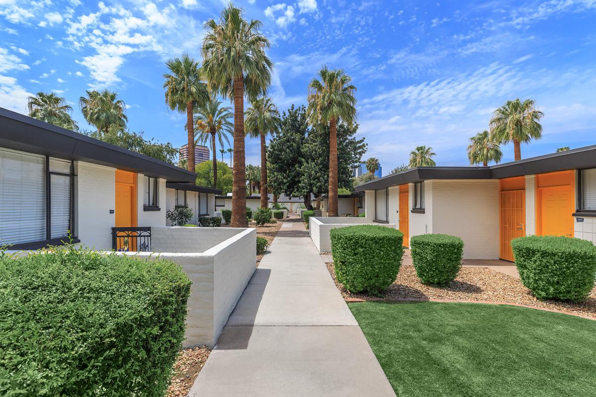 Beautiful walkways to and from The Wexler apartments.