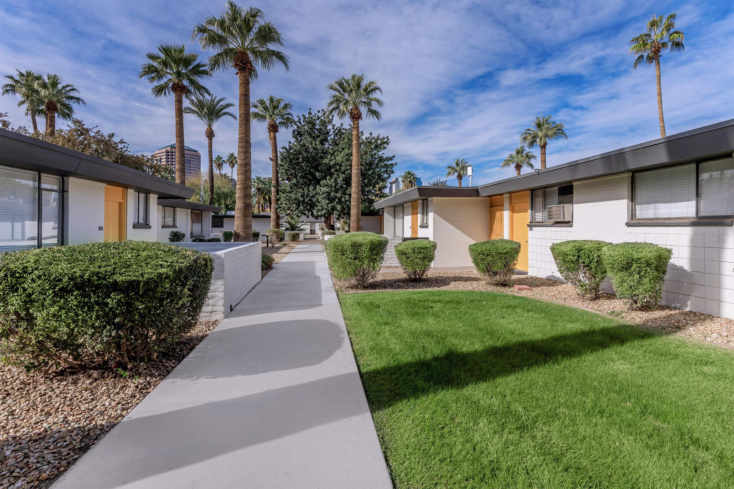 The Wexlers beautifully landscaped pathways.