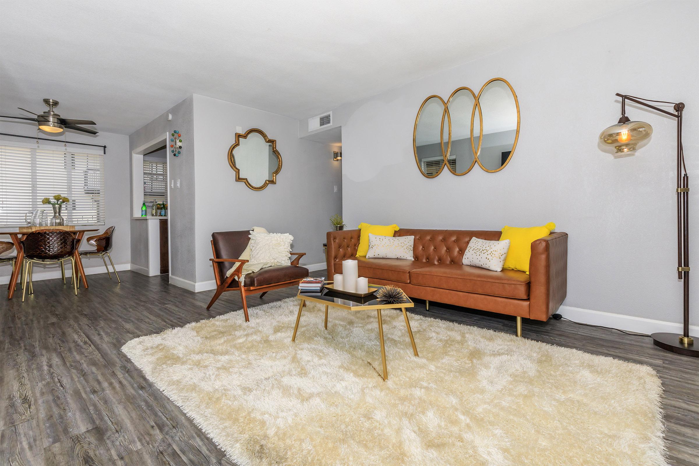 The Wexlers living room shows off the hardwood floors.