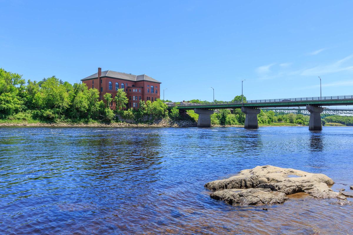 a bridge over a body of water