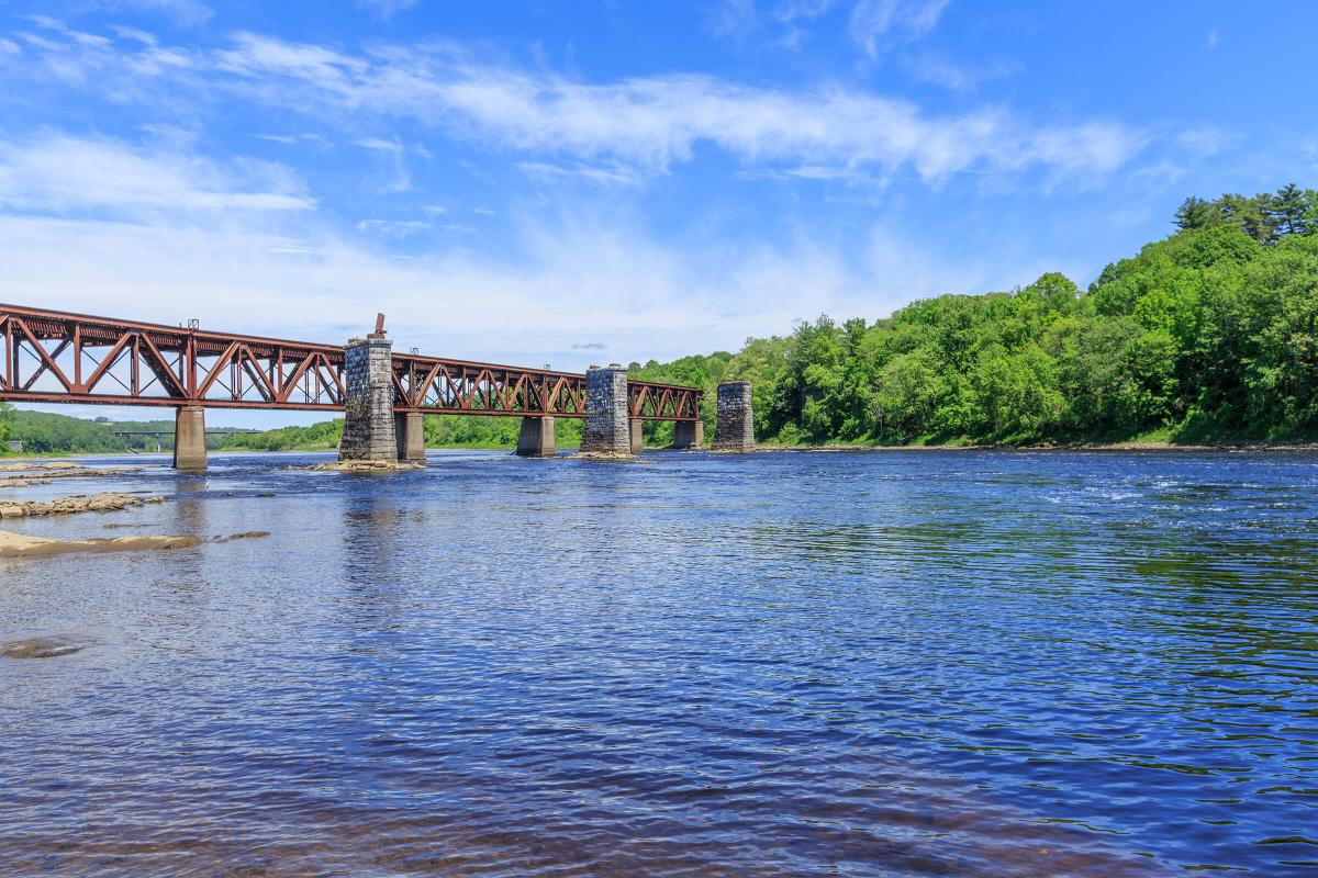 a bridge over a body of water