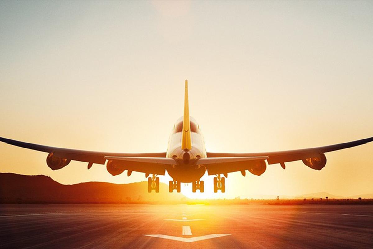 a large air plane on a runway