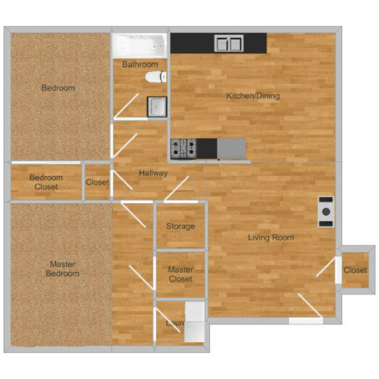 Floor plan image of Creekside- Cypress Downstairs
