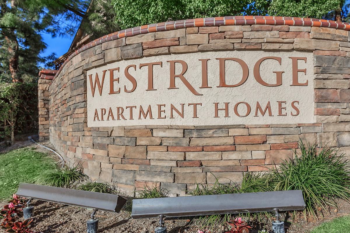 Westridge Apartment Homes monument sign