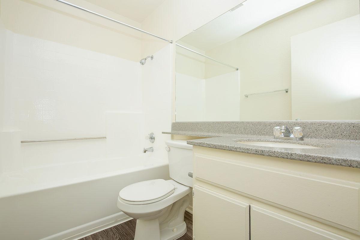 Unfurnished bathroom wood floors