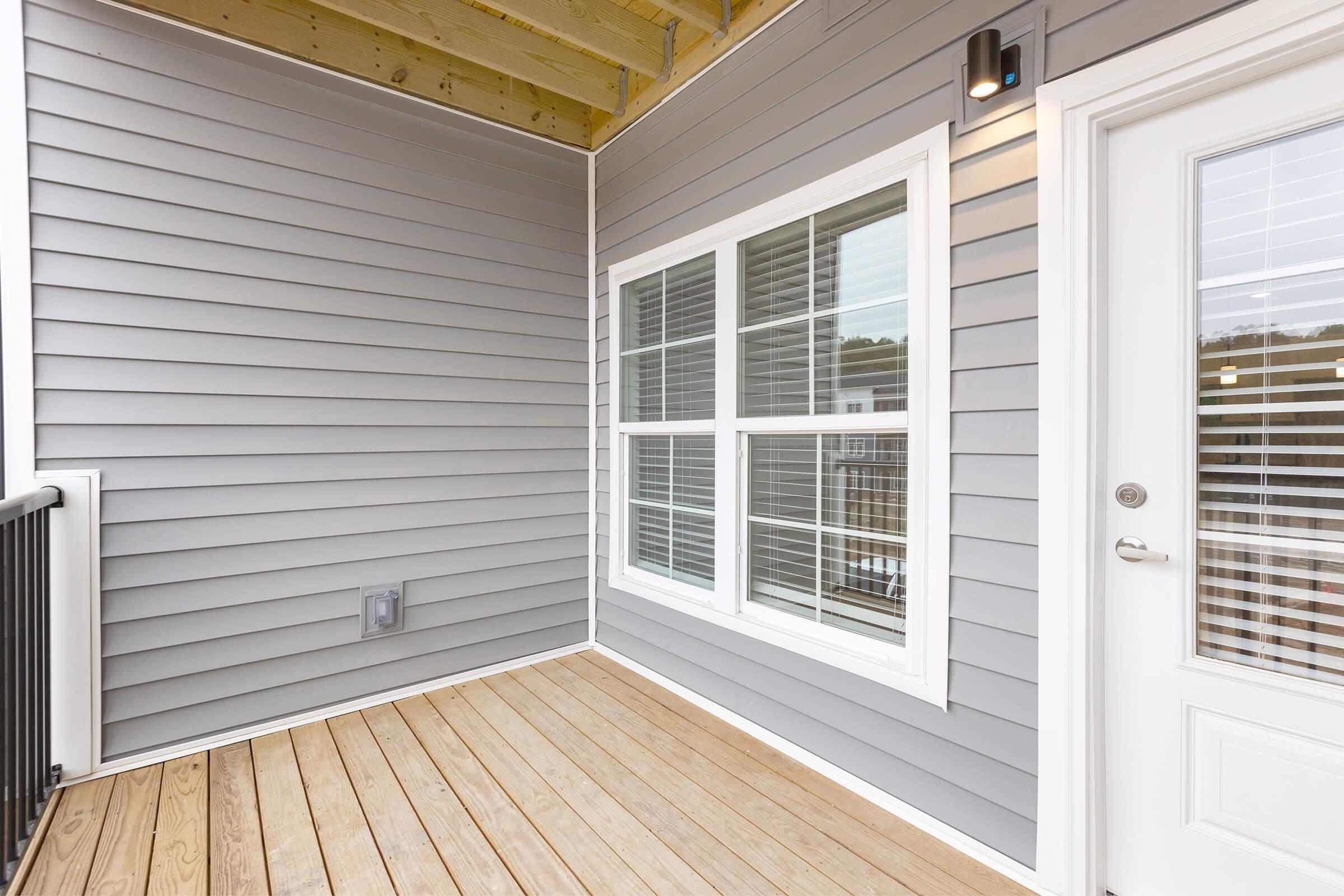 a room with a large window