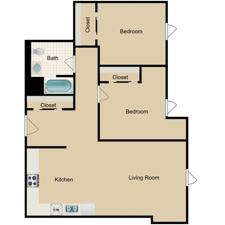 Floor plan image of 2 Bedroom C