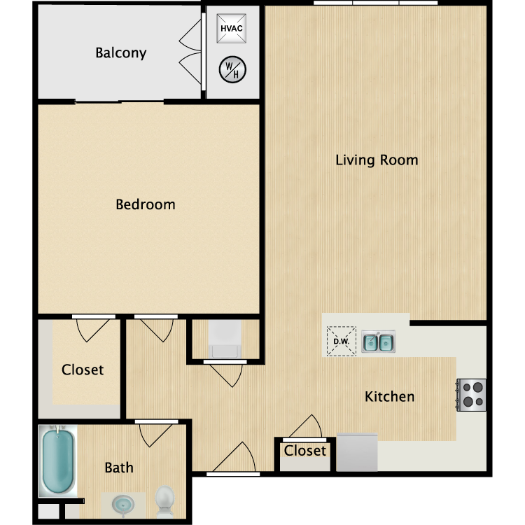 Floor plan image of 1 Bed Villa