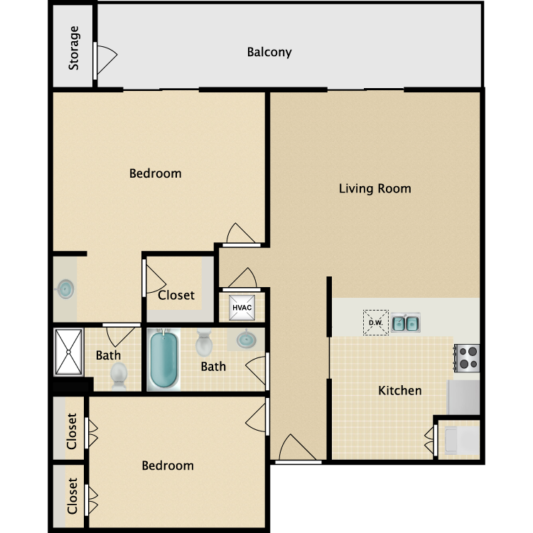 Floor plan image of 2 Bed Classic