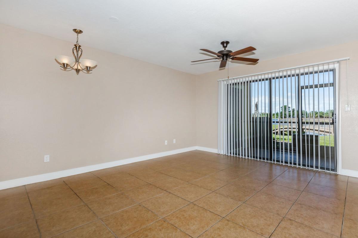 a kitchen with a tile floor