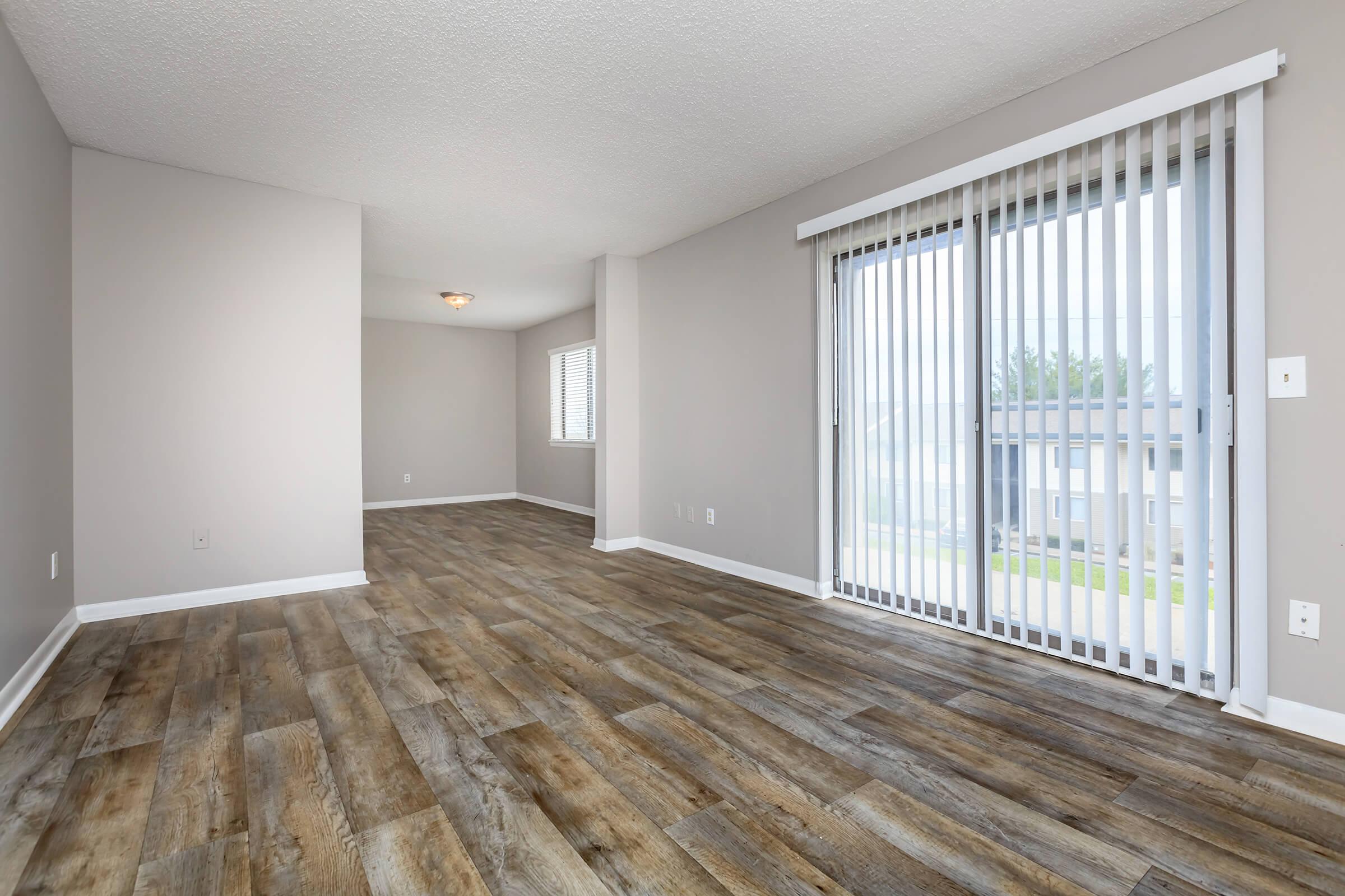 Spacious living room at Hickory View Apartments 