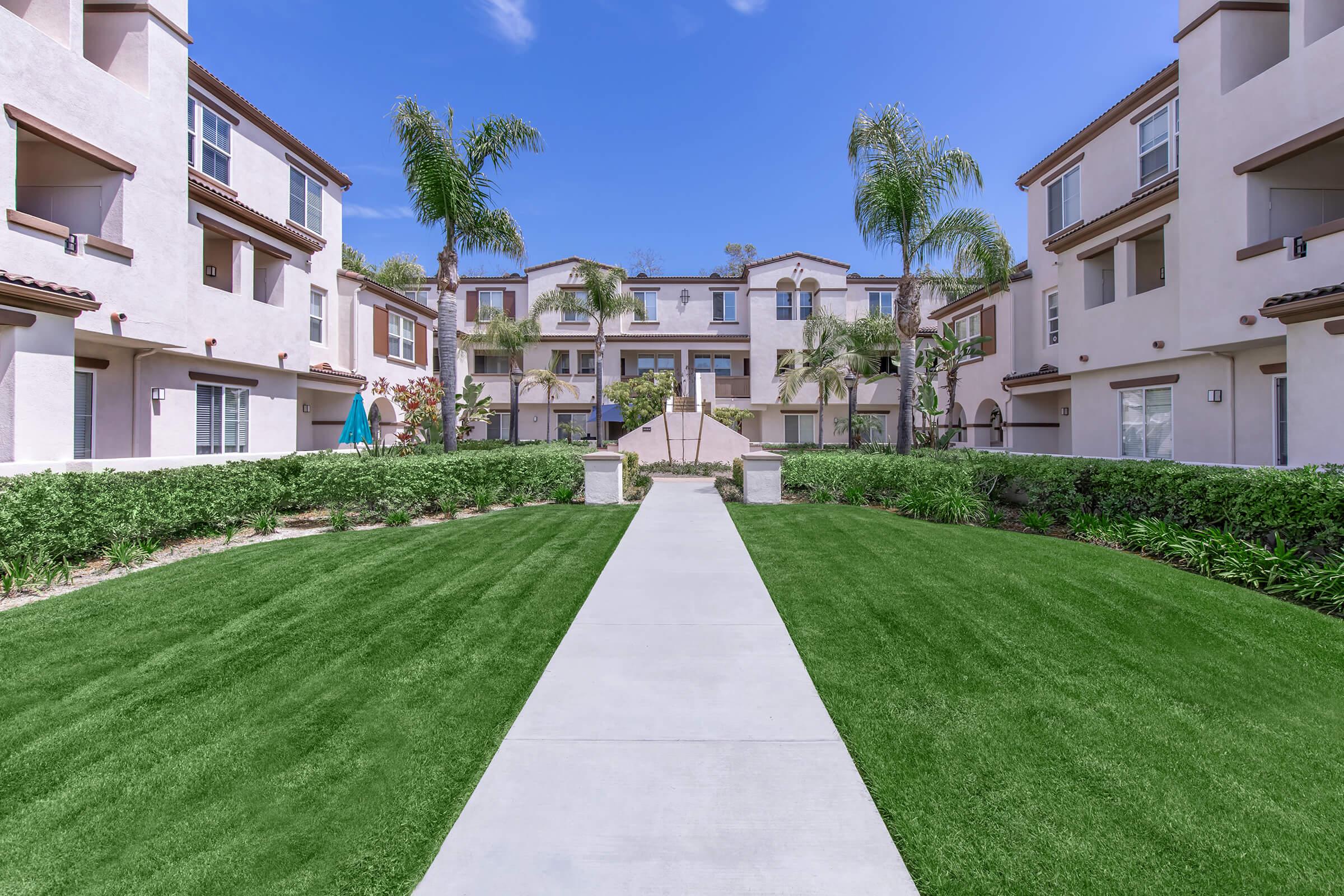 a large lawn in front of a house