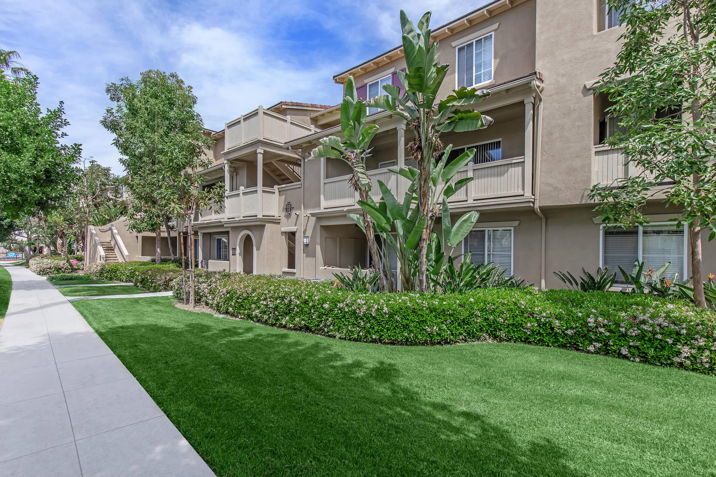 a large lawn in front of a house