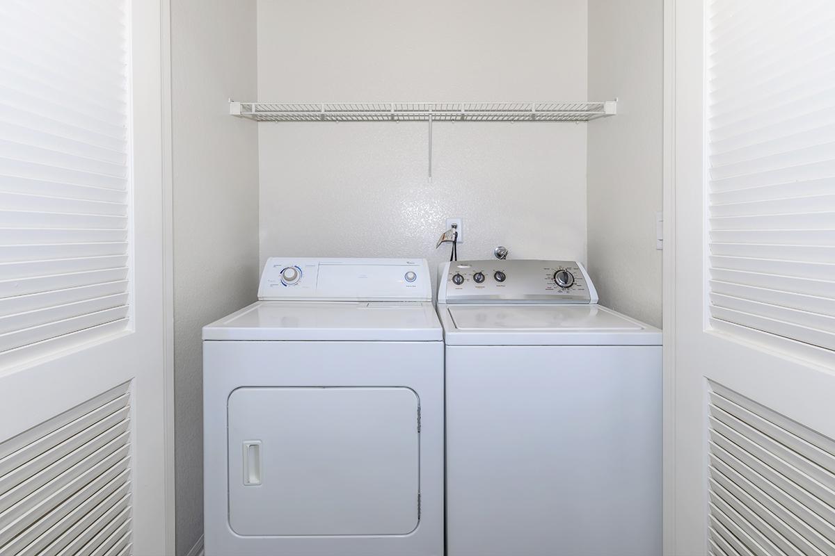 Washer and dryer in laundry closet