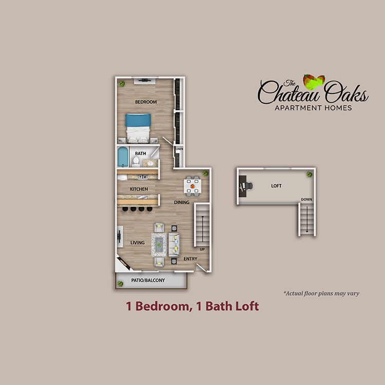 Floor plan image of 1 Bedroom + Loft