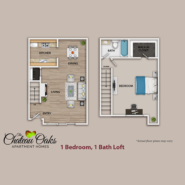 Floor plan image of 1 Bedroom Townhouse