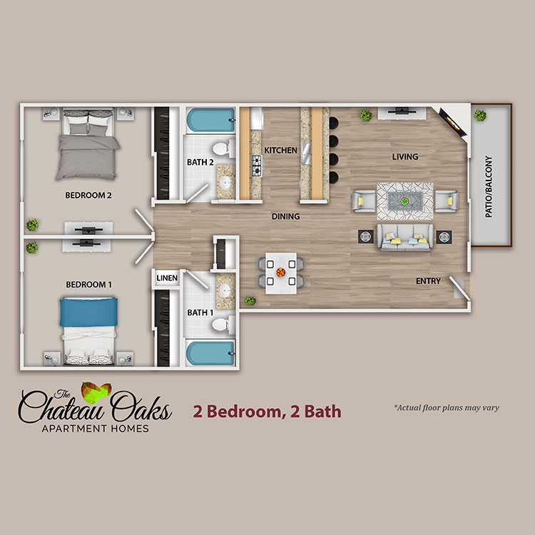 Floor plan image of 2 Bedroom Flat