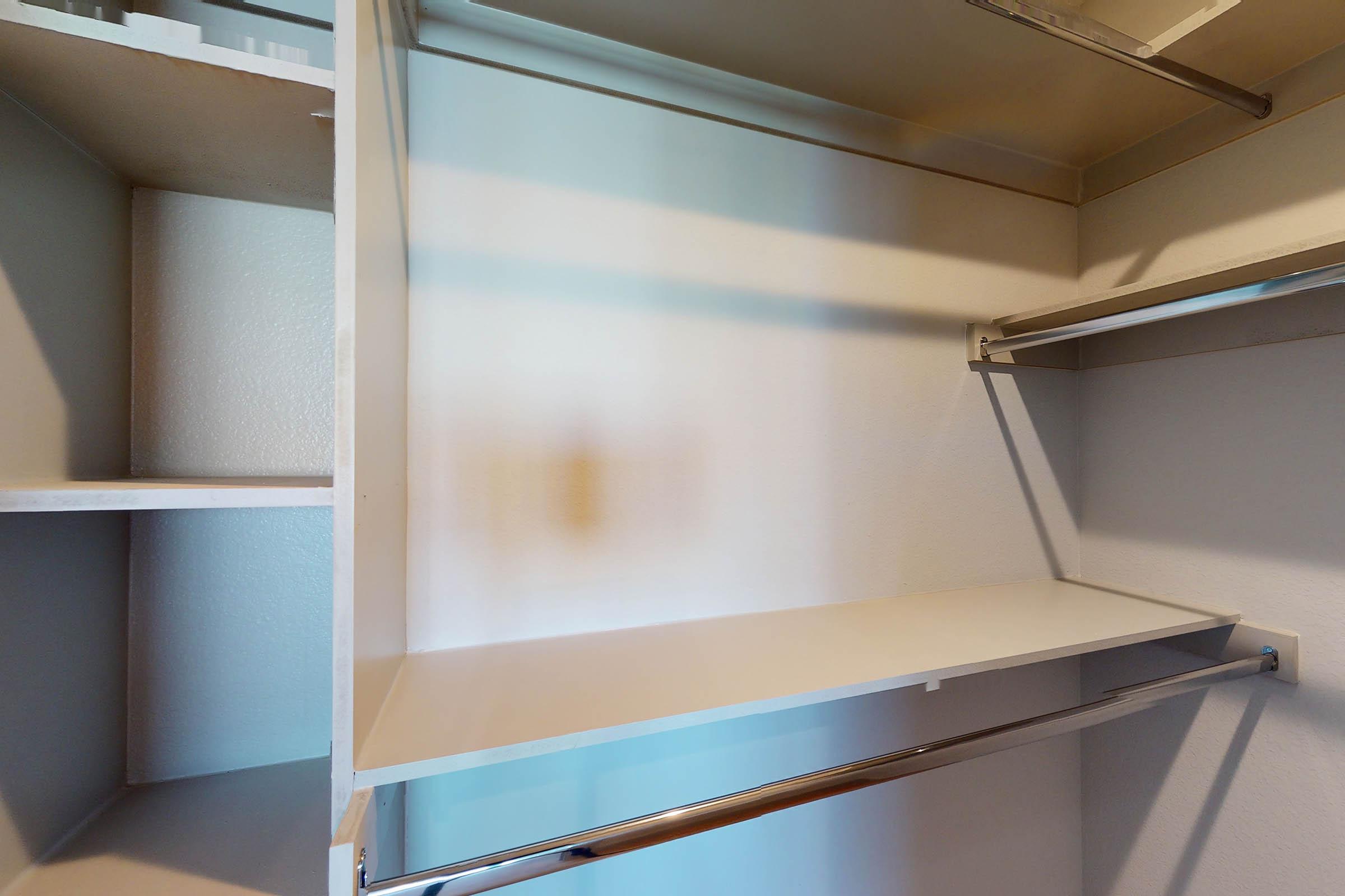 walk-in closet with shelves