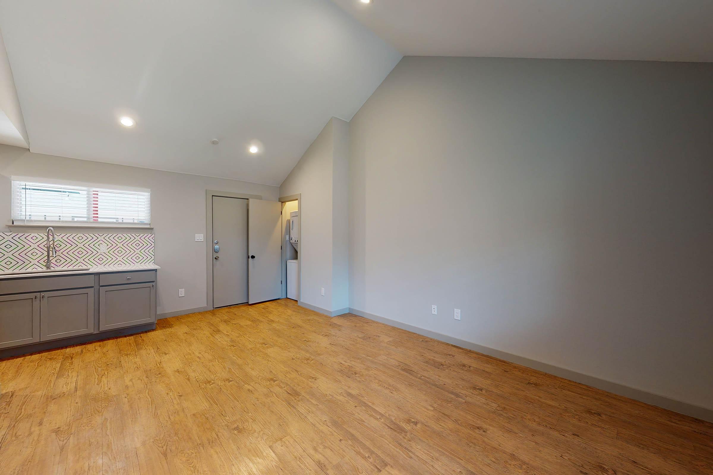 living room with wooden floors